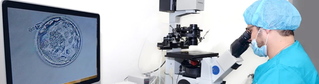 Dr. Castillo in the lab, in Mexico City