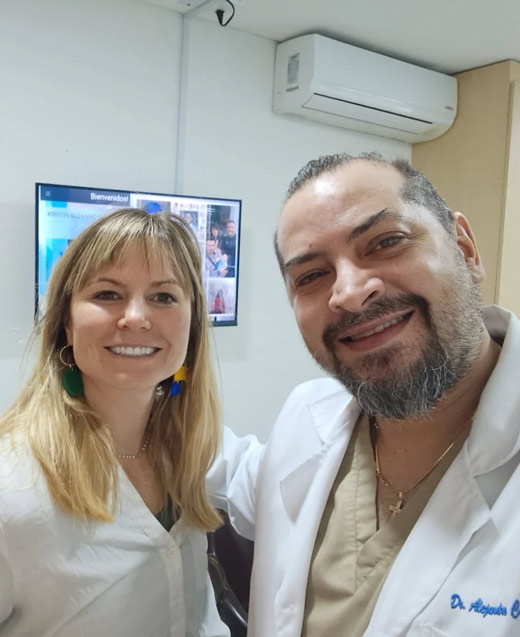 Dr. Castillo with the lovely egg freezing patient Kristin.